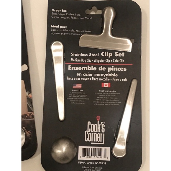 Set of 6 Heavy Duty Bag Clips Organizing Kitchen Coffee Measuring Spoon - Picture 7 of 11